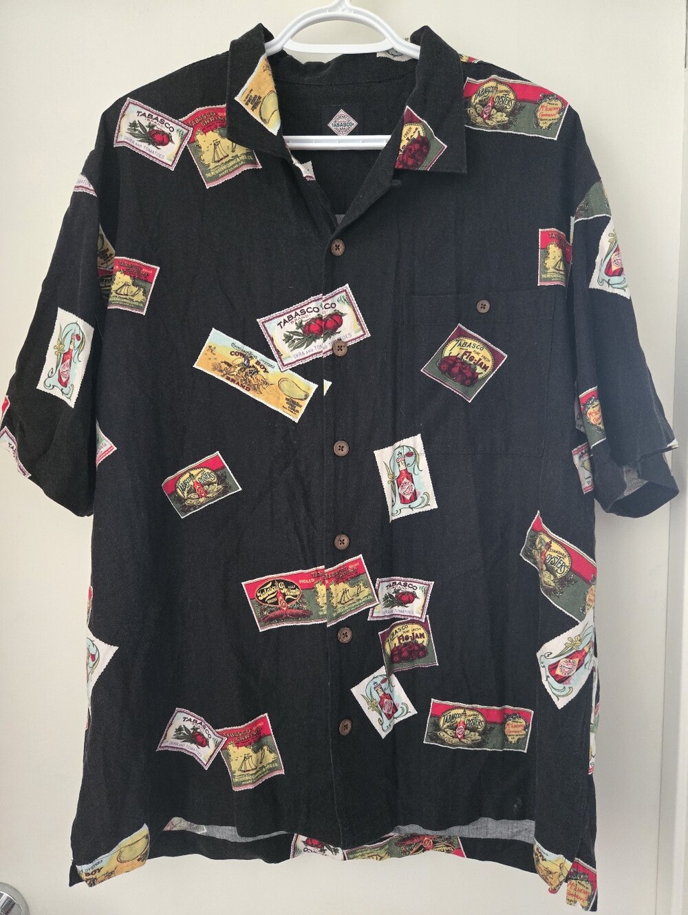 Mens Tabasco Button-Up Short Sleeved Shirt - L